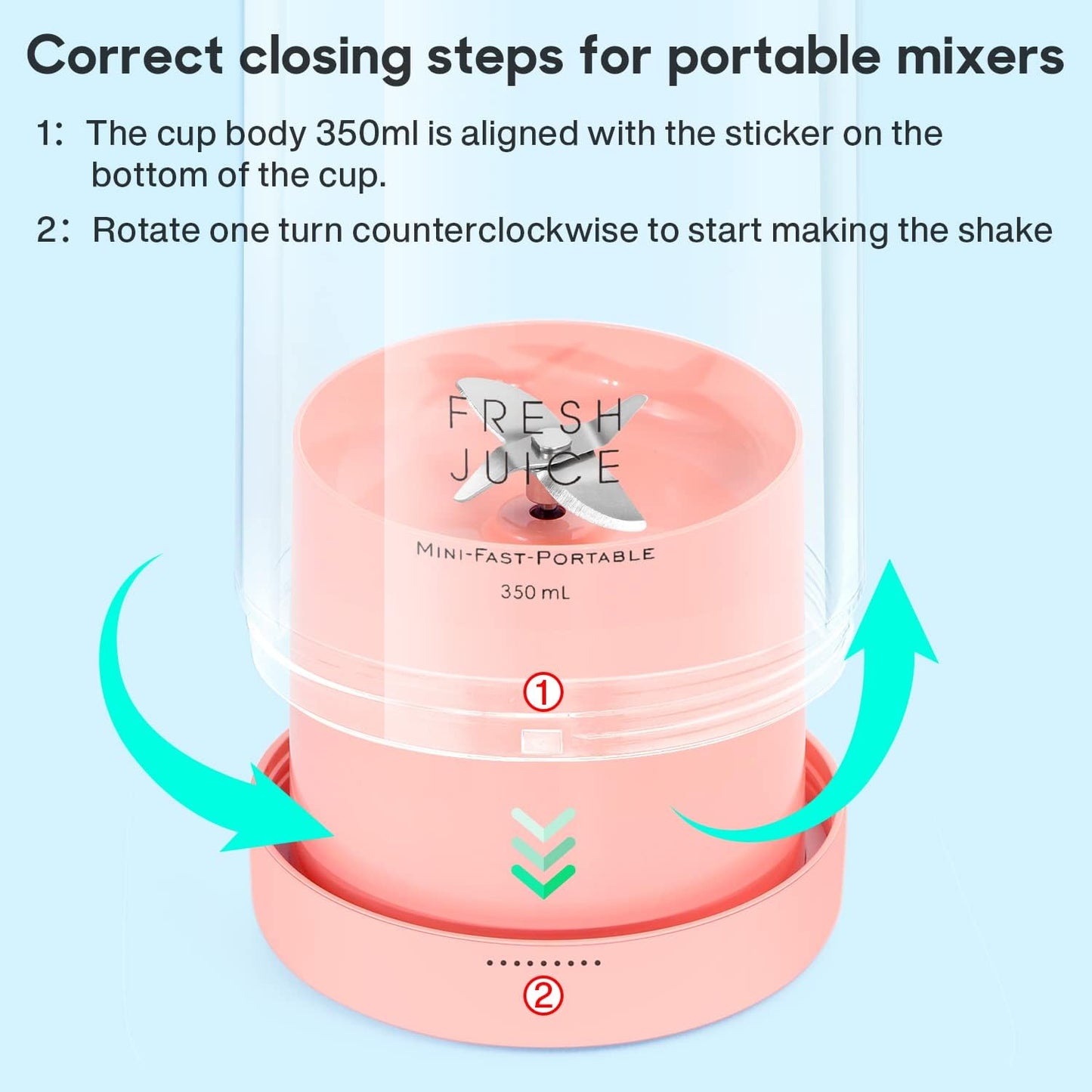 Fresh Juice Portable Wireless Electric Blender
