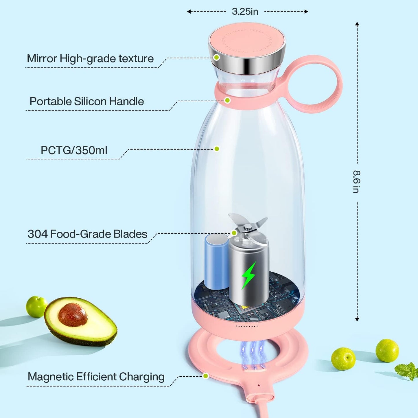 Fresh Juice Portable Wireless Electric Blender